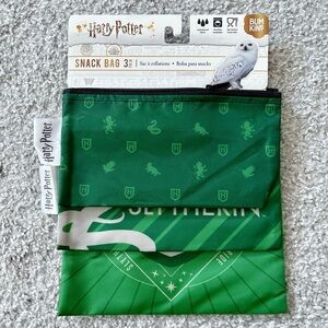 BUMKINS x Harry Potter Slytherin 3-Pack Reusable Snack Bags Set